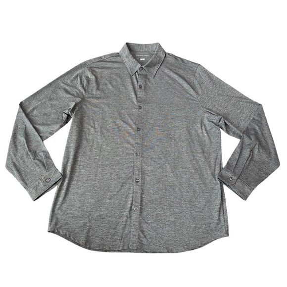 Zachary Prell Mens Bill Stretch Knit Button Up Shirt Lightweight Polo Size Large - Picture 3 of 11